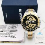 Edifice Chronograph Multi Color Motor Dial Gold Silver Metal Men's Watch EFR-505-best Gift