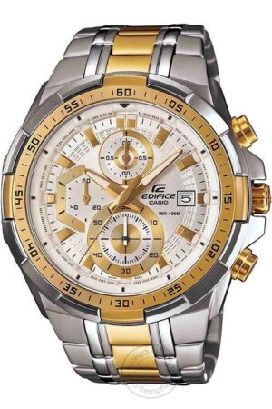 Edifice Chronograph White Dial Gold Metal Men's Watch EFR 539SG 7AVUDF