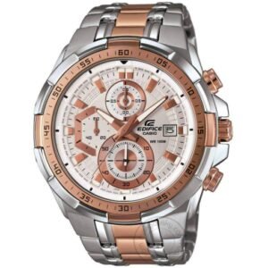 Edifice Chronograph White Dial Men's Watch Rose Gold EFR 539SG 7A5VUDF