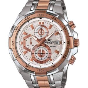 Edifice Chronograph White Dial Men's Watch Rose Gold EFR 539SG 7A5VUDF