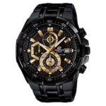 Edifice Chronograph With Black Stainless steel Strap Men's Watch Black Gold