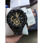 Edifice Chronograph With Black Stainless steel Strap Men's Watch Black Gold