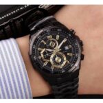 Edifice Chronograph With Black Stainless steel Strap Men's Watch Black Gold