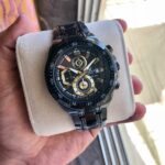 Edifice Chronograph With Black Stainless steel Strap Men's Watch Black Gold