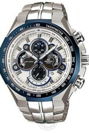 Edifice Metal Chronograph Silver Blue Dial Men's Watch EFR 554D 7AVUDF