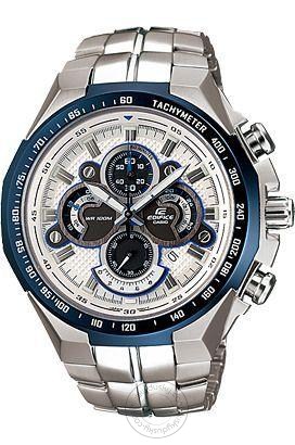 Edifice Metal Chronograph Silver Blue Dial Men's Watch EFR 554D 7AVUDF