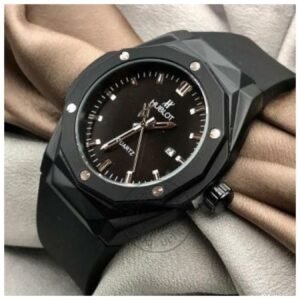 Fashionable Hublot Black Mens Watch Big Bang Fusion Leather Watch For Man Hb-Bb-002