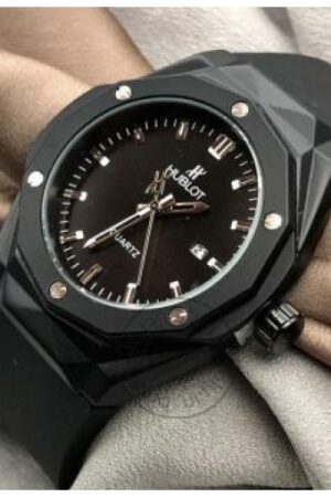 Fashionable Hublot Black Mens Watch Big Bang Fusion Leather Watch For Man Hb-Bb-002