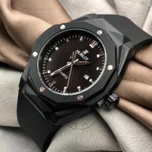 Fashionable Hublot Black Mens Watch Big Bang Fusion Leather Watch For Man Hb-Bb-002