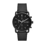 Fossil Chronograph Black Dial with Leather Strap Watch for Men FS-5504