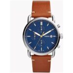 Fossil Chronograph Blue Dial with Leather Strap Watch for Men FS-5401