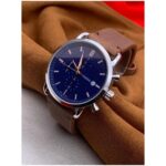 Fossil Chronograph Blue Dial with Leather Strap Watch for Men FS-5401