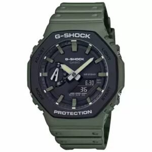 G-Shock Analog Digital Dark Green Color Belt Men's Watch For Man GA-2110SU-3ADR Black Color Dial Day And Date Gift Watch