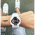 G-Shock Analog-Digital G shock White Gshock Black Dial Mens Watch for Man or Women - G398 Gift