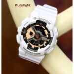 G-Shock Analog-Digital G shock White Gshock Black Dial Mens Watch for Man or Women - G398 Gift