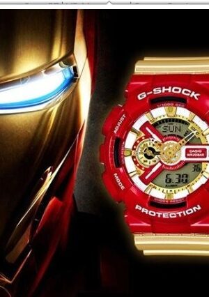 G-Shock Jam Tangan Iron Man Edition Watch Dual Time Robber Strap Watch For Men -Unisex Fancy look premium quality GA-110CS-4ADR