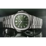 Patek Philippe Nautilus Mad Watch Quartz Movement Green Dial Dated Watch For Men's-Best Men's Collection PP-1728