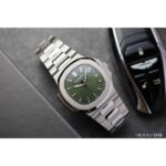 Patek Philippe Nautilus Mad Watch Quartz Movement Green Dial Dated Watch For Men's-Best Men's Collection PP-1728