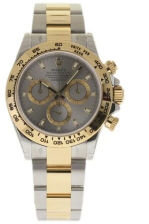 Trendy Rolex Chronograph Daytona Grey Dial Stainless Steel Men's Watch - Best Gift RLX-116503