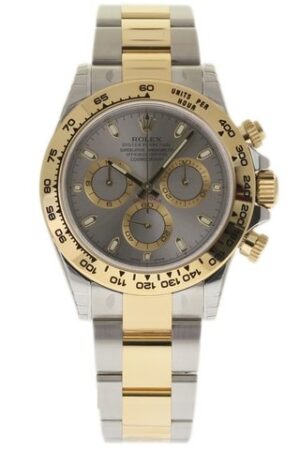 Trendy Rolex Chronograph Daytona Grey Dial Stainless Steel Men's Watch - Best Gift RLX-116503