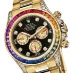 Trendy Rolex Watch Rainbow Diamond Gold Metal Mens Watch for Man RLX-Rainbow