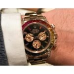 Trendy Rolex Watch Rainbow Diamond Gold Metal Mens Watch for Man RLX-Rainbow