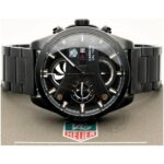 Trendy Tagheuer GRAND CARRERA Black Chronograph Multi Dial Stainless Steel Men's Watch