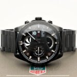 Trendy Tagheuer GRAND CARRERA Black Chronograph Multi Dial Stainless Steel Men's Watch